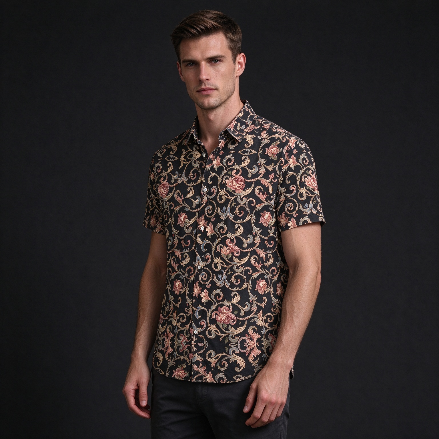 Men's Summer Casual Short Sleeve Printed Shirt - Stylish Fashion Apparel - view 8
