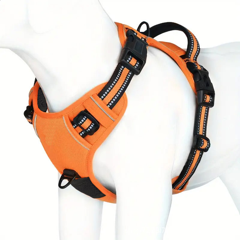 No Pull Dog Harness Adjustable Soft Padded Pet Vest with Easy Control Handle 260828 - view 9