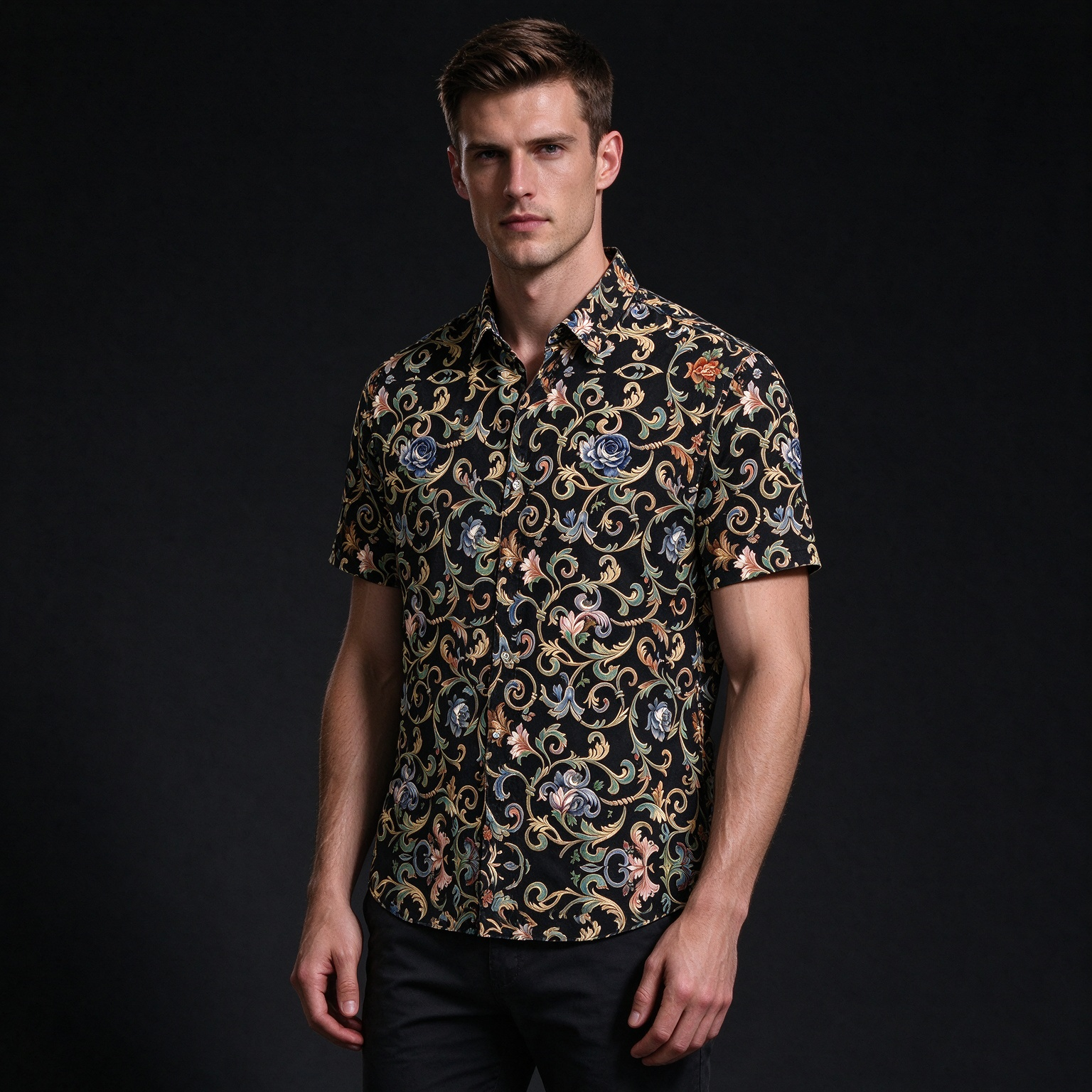 Men's Summer Casual Short Sleeve Printed Shirt - Stylish Fashion Apparel - view 9