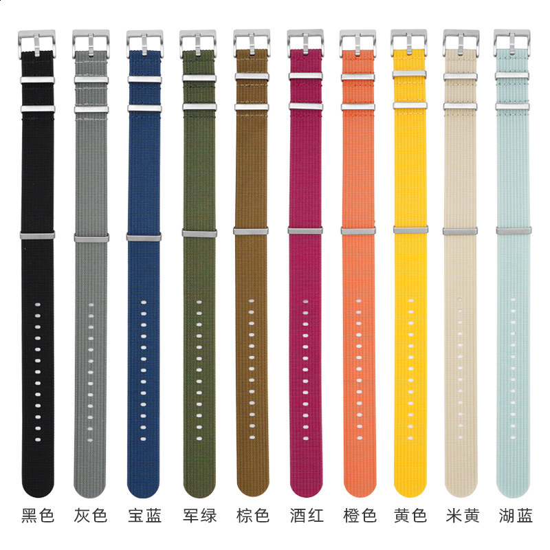 Ribbed Nylon Watch Strap 18mm 20mm 22mm Qucik Release Straps Military Sports Watchband Fabric for Smart 260403 - view 5