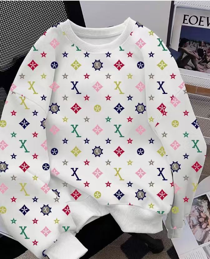 Luxury Brand Designer Clothes Autumn And Winter Jacquard Sweatshirt For Men, New Korean-Style Round-Neck Loose Top For Spring And Autumn, Hong Kong Fa - view 4