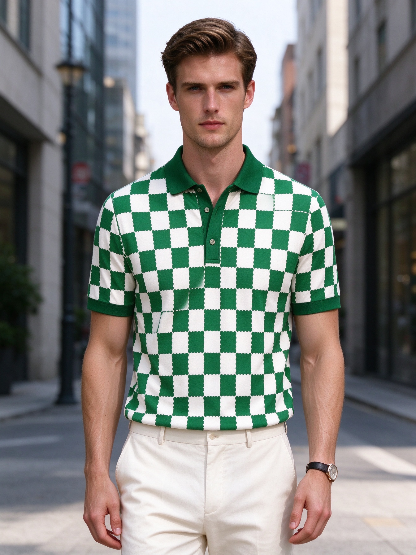 Summer Mens Casual Long-Sleeve Polos with Comfort-Fit for Office Wear - view 7