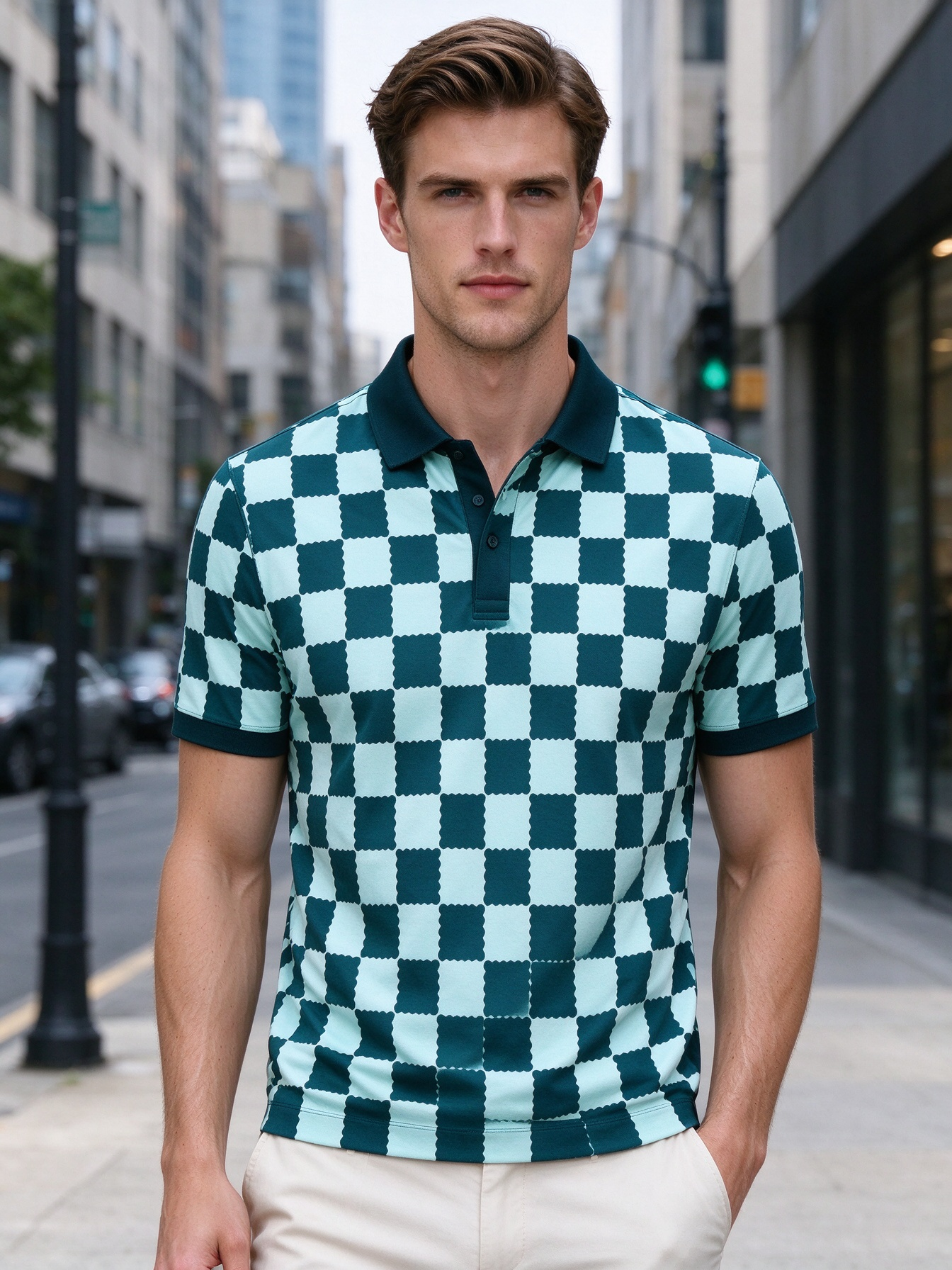 Summer Mens Casual Long-Sleeve Polos with Comfort-Fit for Office Wear - view 3