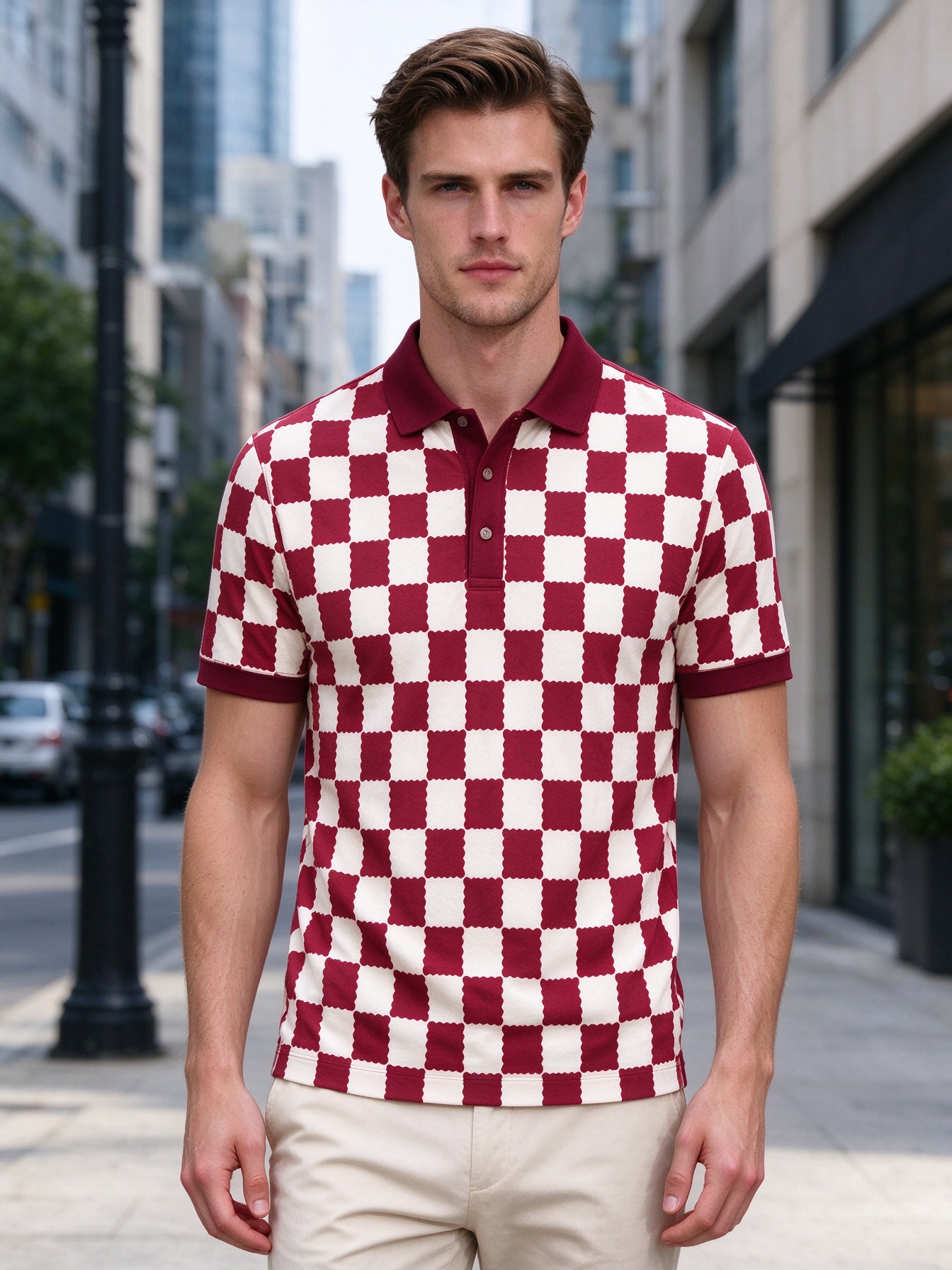 Summer Mens Casual Long-Sleeve Polos with Comfort-Fit for Office Wear - view 5