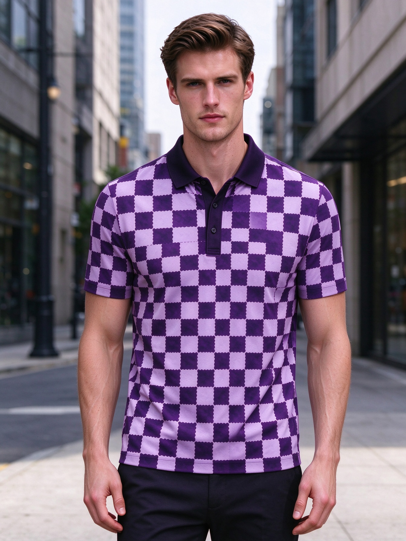 Summer Mens Casual Long-Sleeve Polos with Comfort-Fit for Office Wear - view 9