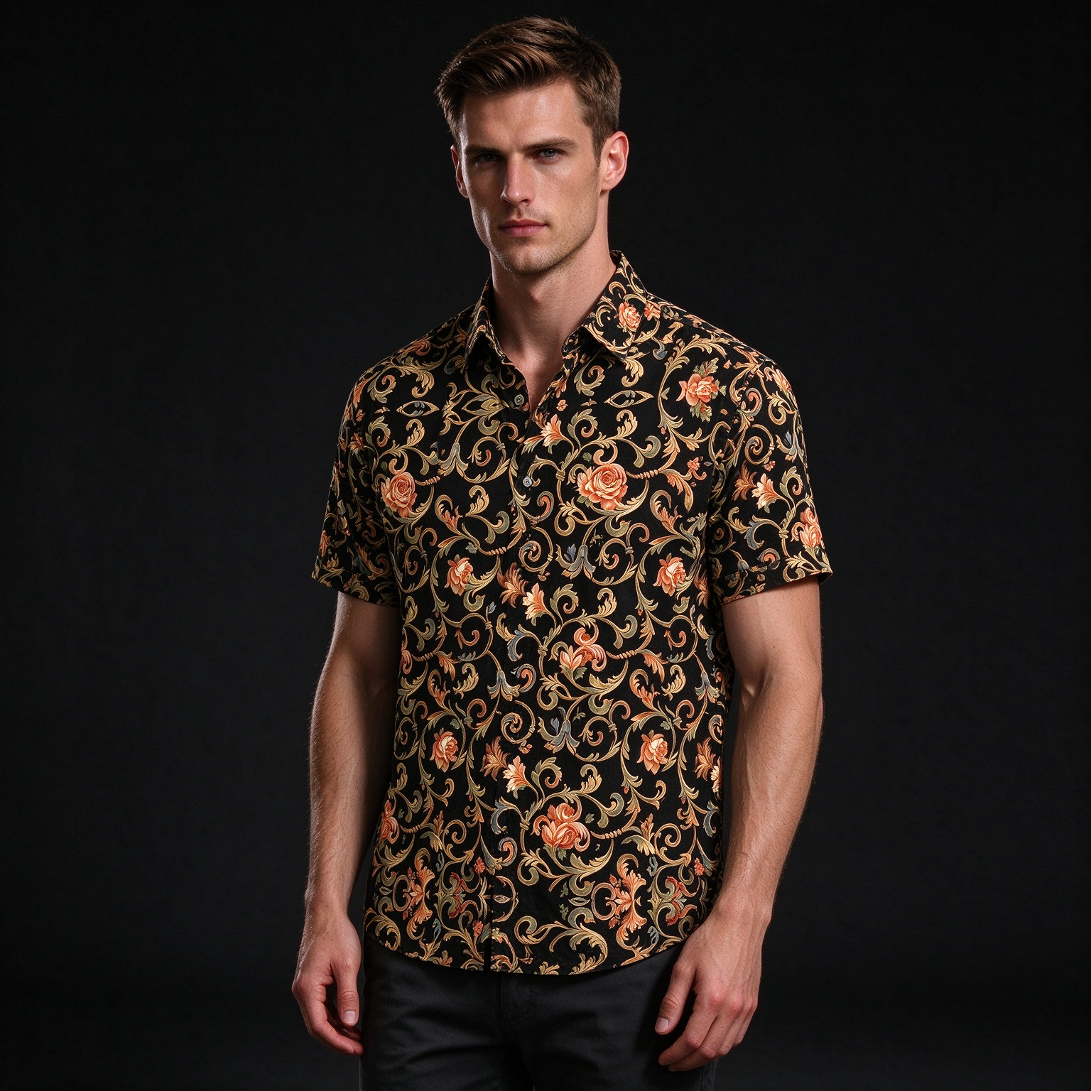 Men's Summer Casual Short Sleeve Printed Shirt - Stylish Fashion Apparel - view 7
