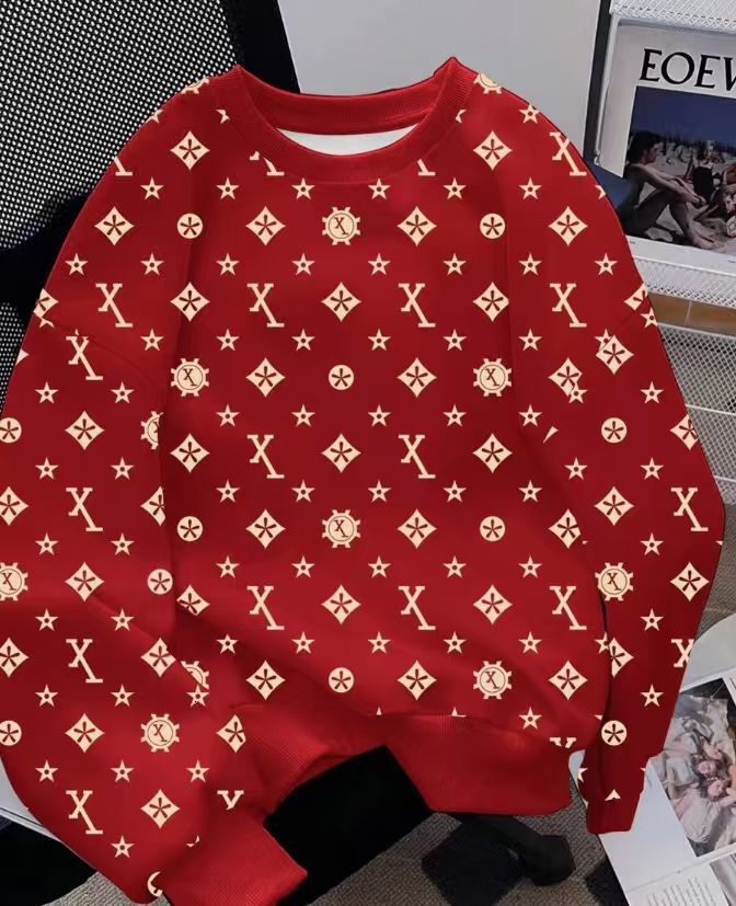 Luxury Brand Designer Clothes Autumn And Winter Jacquard Sweatshirt For Men, New Korean-Style Round-Neck Loose Top For Spring And Autumn, Hong Kong Fa - view 6