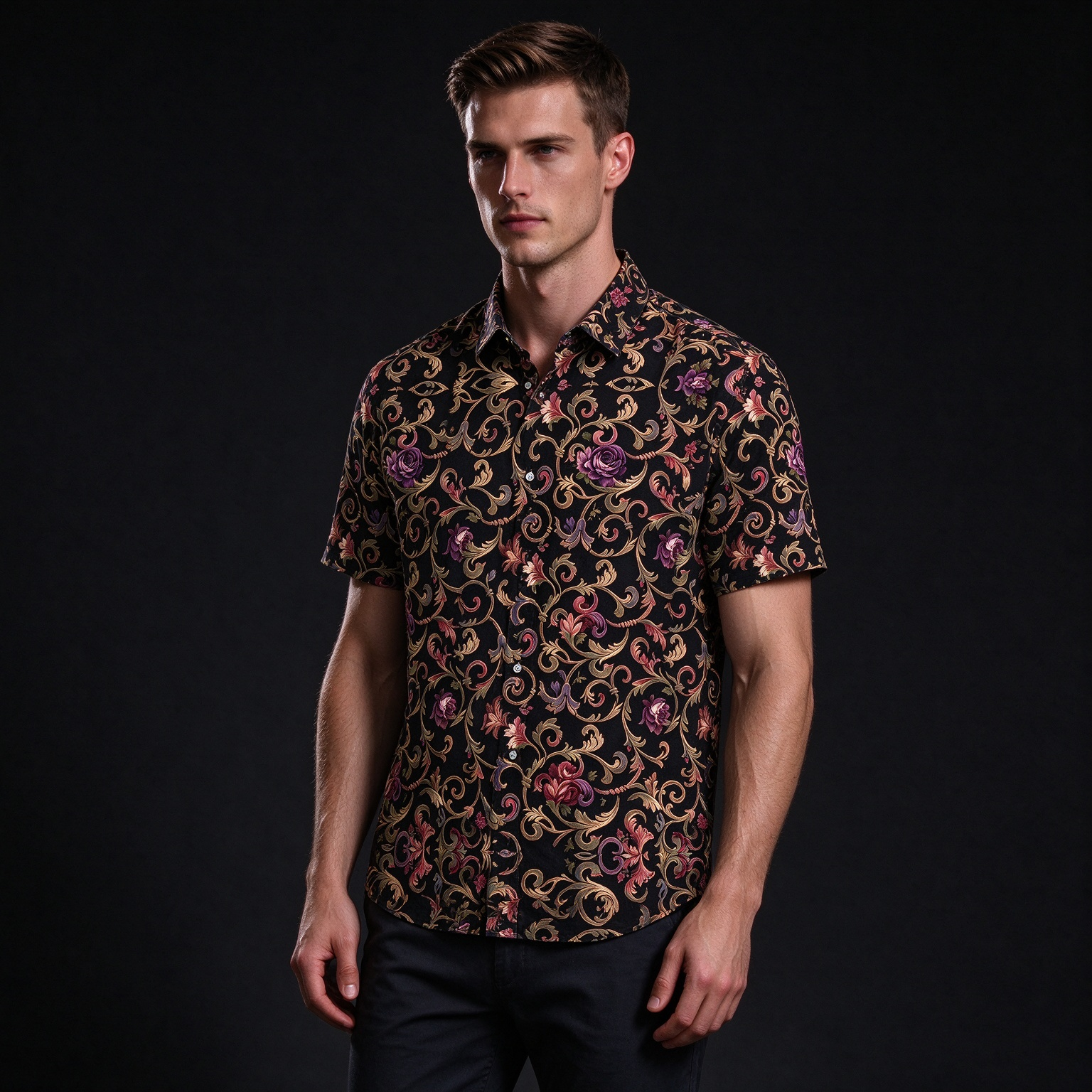 Men's Summer Casual Short Sleeve Printed Shirt - Stylish Fashion Apparel