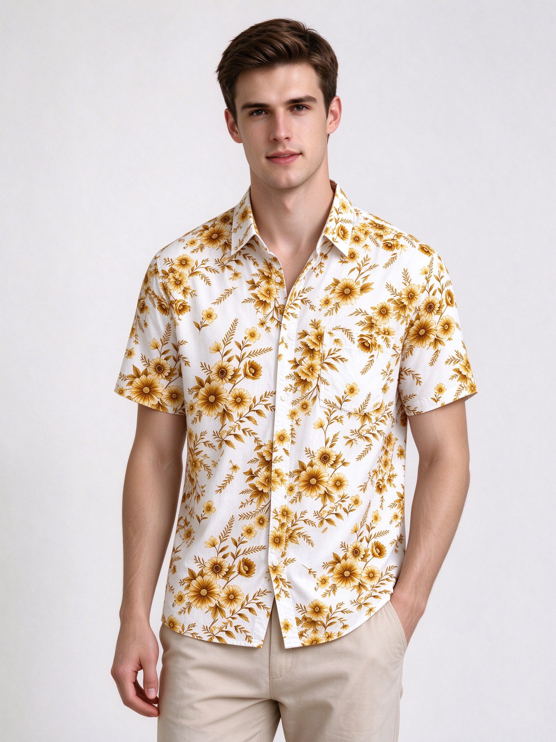 Casual Men's Graphic Tee Breathable Cotton Blend Fabric for Optimal Comfortability - view 5