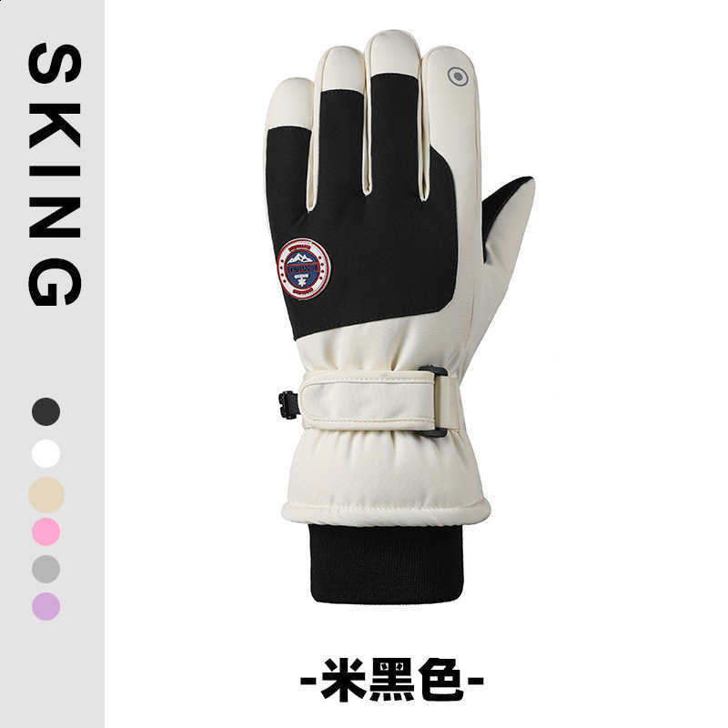 Water Professional Windproof Ski Gloves Repellent Non Slip Touchscreen 3 Layer Thick Warm Winter Cycling Gloves Unique Design N260811 - view 3