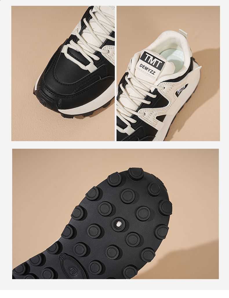 New style breathable white sneakers for women versatile and durable with thick sole suitable for both casual and running activities X261007 - view 8