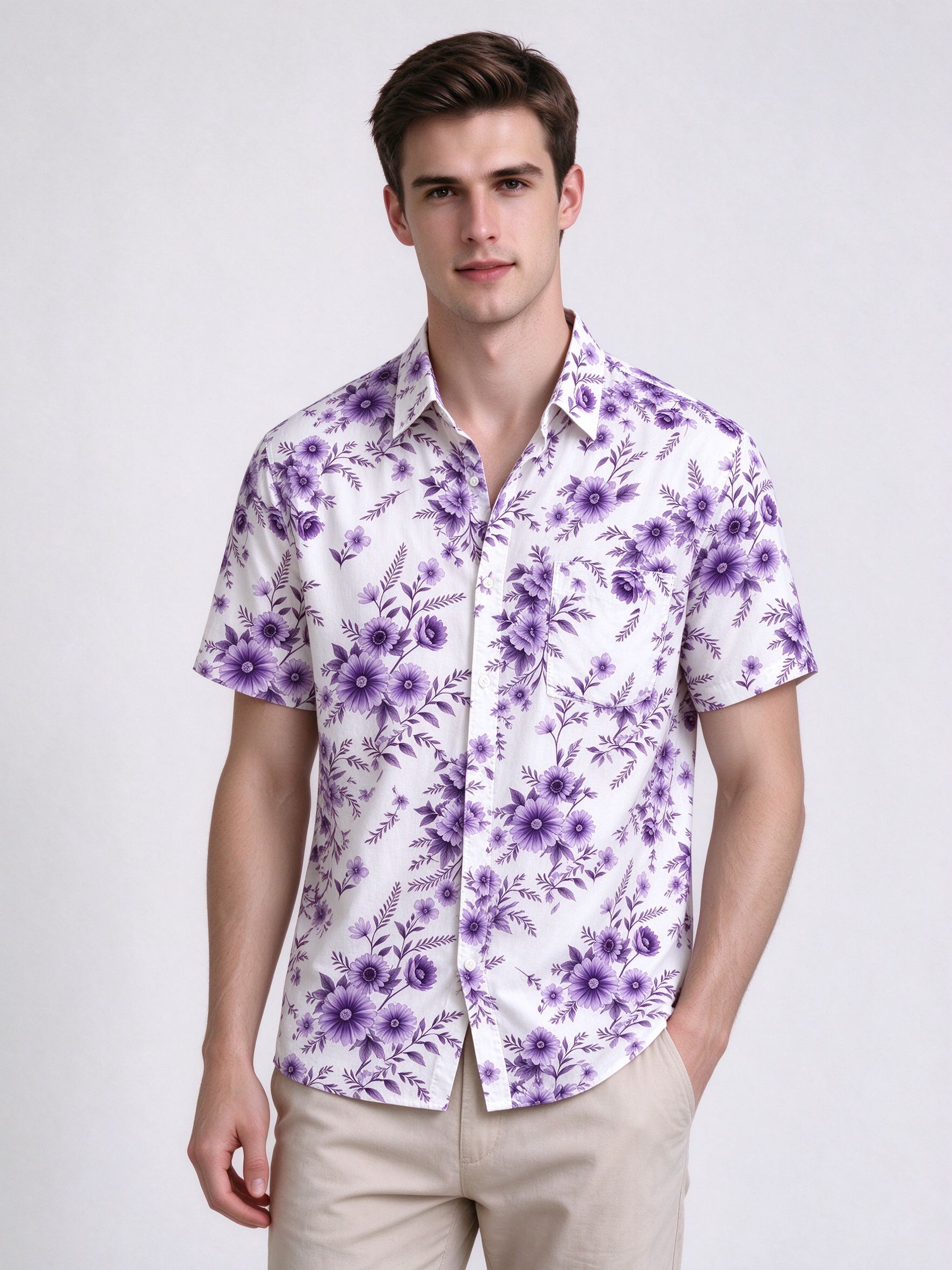 Casual Men's Graphic Tee Breathable Cotton Blend Fabric for Optimal Comfortability - view 7