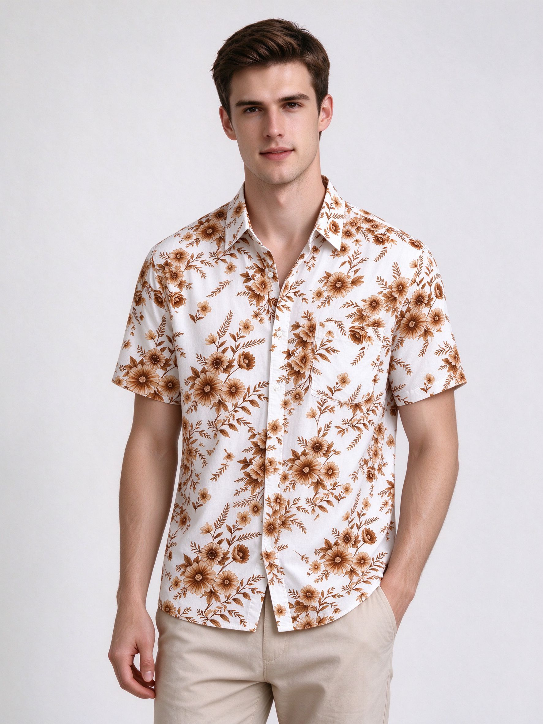 Casual Men's Graphic Tee Breathable Cotton Blend Fabric for Optimal Comfortability - view 4