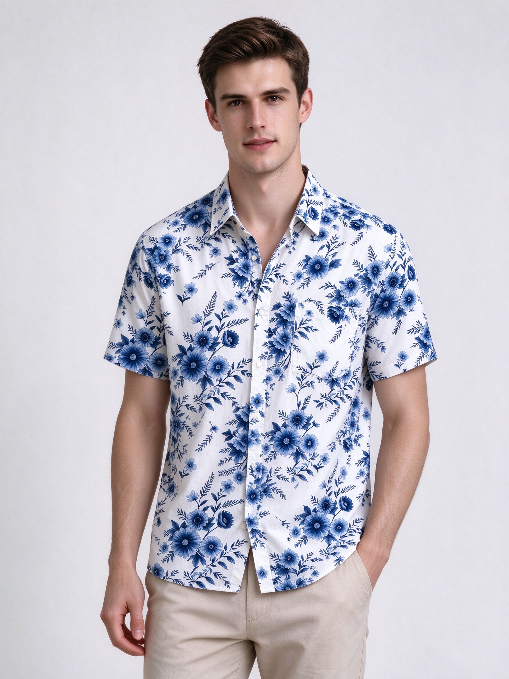 Casual Men's Graphic Tee Breathable Cotton Blend Fabric for Optimal Comfortability - view 9