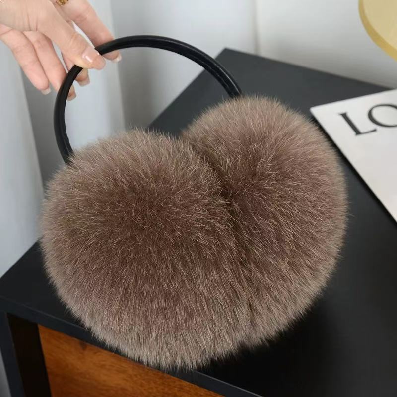 Fox Raccoon Fur Hang Ear Cover Warm Winter Earmuffs Headwear Ear Muffs Earmuffs Cold Ear Warmer Ear Protection Headband 251014 - view 6