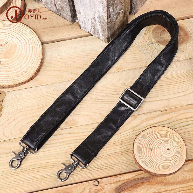 Genuine Leather Women Men Wide Shoulder Bag Strap Cowhide Crossbody Ladies Replacement Belt Purse Handle Bag Part Accessories