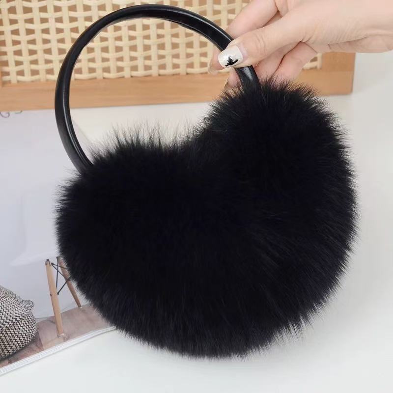 Fox Raccoon Fur Hang Ear Cover Warm Winter Earmuffs Headwear Ear Muffs Earmuffs Cold Ear Warmer Ear Protection Headband 251014 - view 7
