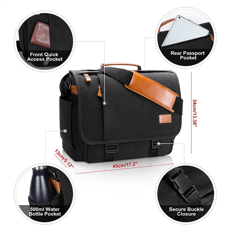 Laptop Bag 15.6inch Handheld Shoulder Bag for Students Suitable for Men and Women New Large Capacity Thickened 17inch 240810 - view 7