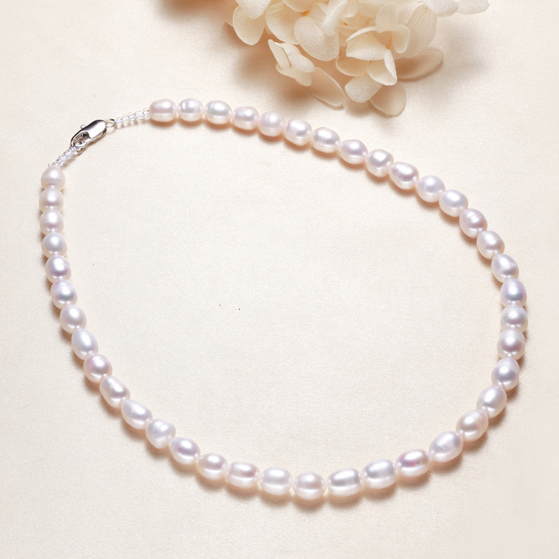 Pendant Necklaces freshwater pearl Irregular small Clavicle chain sleek minimalist clasp Necklace 230804 - view 3