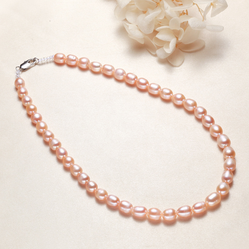 Pendant Necklaces freshwater pearl Irregular small Clavicle chain sleek minimalist clasp Necklace 230804 - view 4