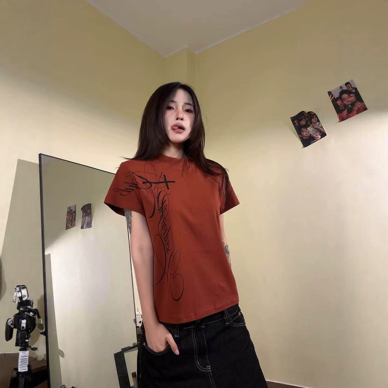 Kawaii Cute Girls pattern Women Clothing Tops Retro Harajuku Long sleeves Streetwear Fashion Y2k Style Print tops 2000s Summer 260731 - view 4