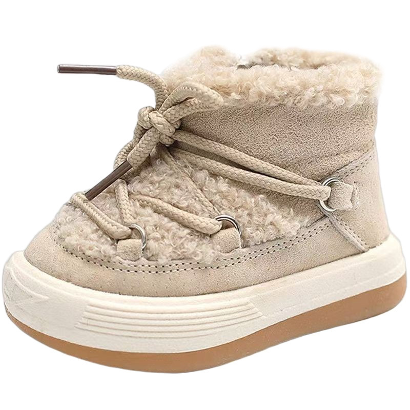 2026 new baby snow boots winter fleece-lined warm mid-to-high-top cotton shoes non-slip toddler boots for infants and young children unisex 241127 - view 6