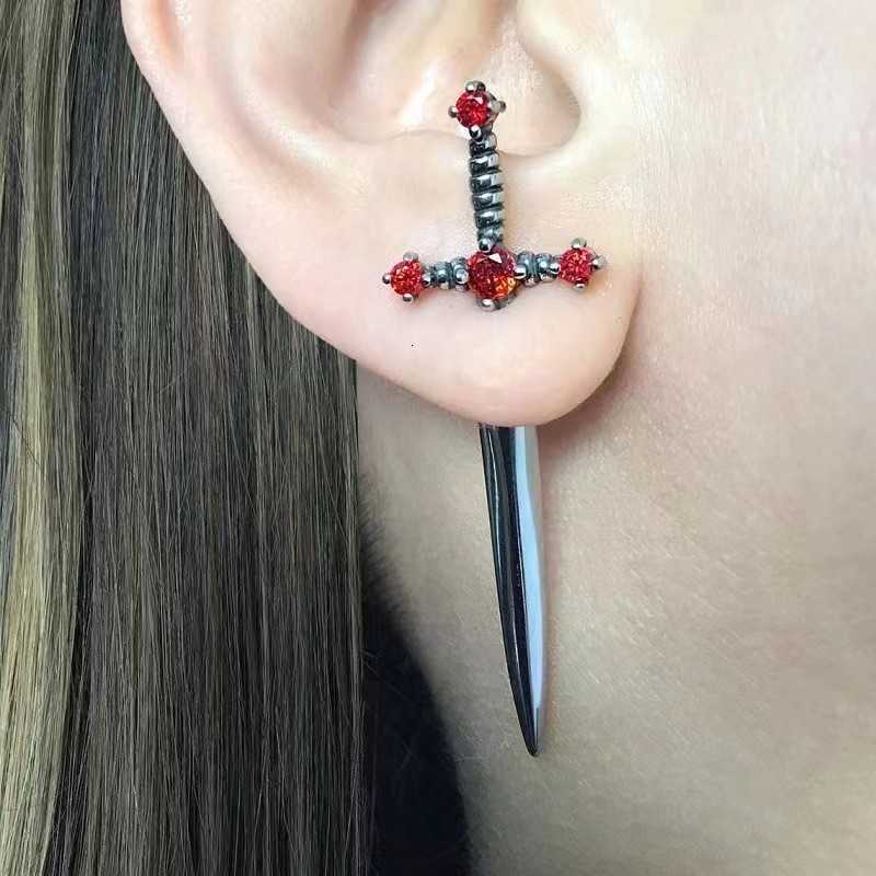 Gothic Earrings Gothic Rovab Sword Sword Ear Earrings Front Earrings Whosa N260810 - view 5