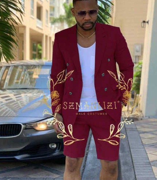 2025 New Men's Suit Two-Piece Short Men's Suit Slim Fit Korean Style Formal Suit 240412 - view 6
