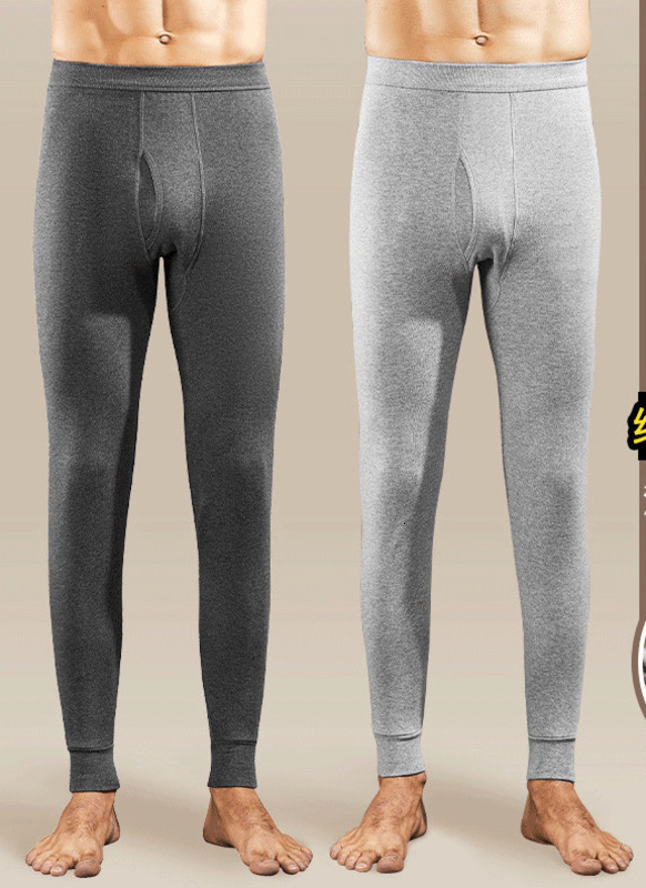 Jiandaniao Men's Pure Cotton Autumn Pants Single Piece Full Cotton Underpants Thin Warm Pants Base Layer Inner Pants Autumn and Winter Wool Pants - view 4