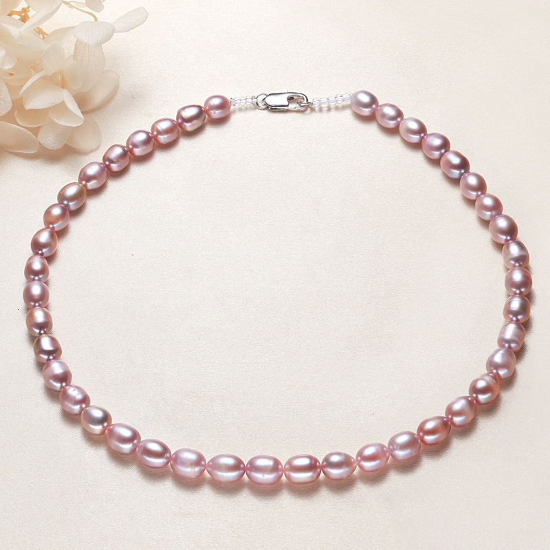 Pendant Necklaces freshwater pearl Irregular small Clavicle chain sleek minimalist clasp Necklace 230804 - view 5