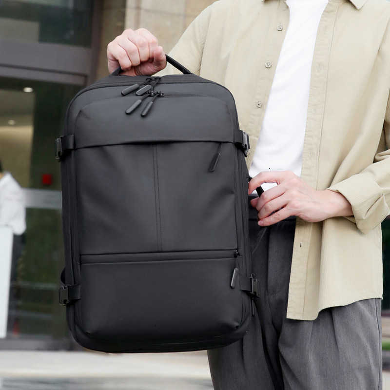 Business style backpack - new trendy large capacity travel bag - casual men's waterproof computer backpack - male student schoolbag H261008 - view 5