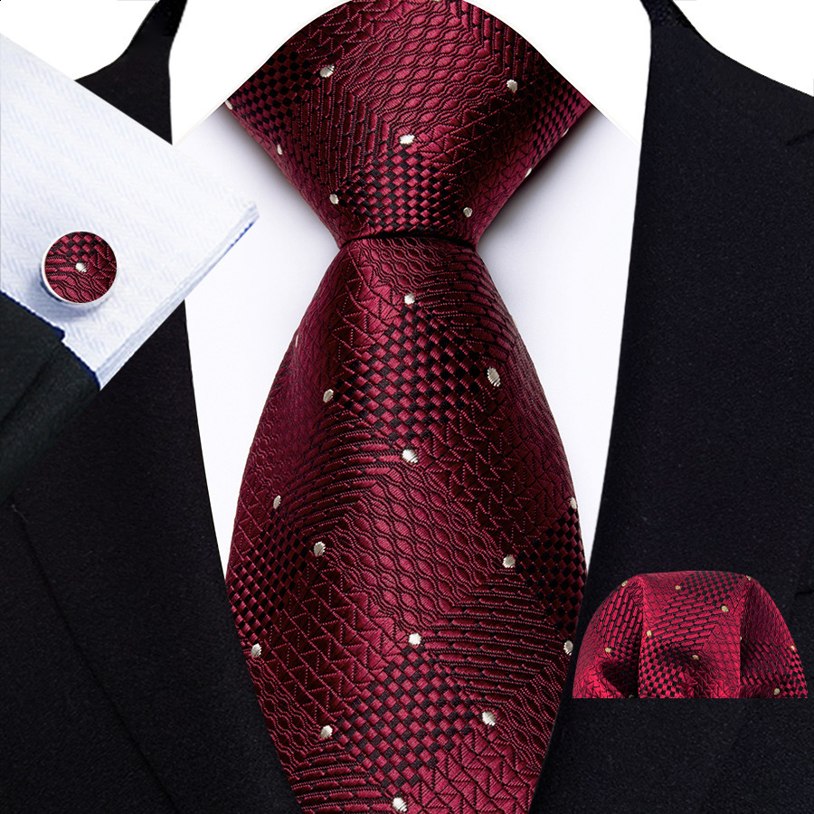 Barry.Wang Purple Silk Mens Tie Hanky Cufflinks Set Lilac Lavender Mauve Violet Jacquard Necktie For Male Wedding Business Party 241219 - view 5