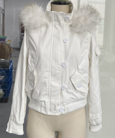 Y2K Women Vintage Full Length Jacket Fur Collar Faux Fur Hood Thick Warm Zip Up Short Parka Coat Ribbed Hem Casual Streetwear 260909 - view 4