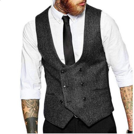 XS-6XL mens ultra-thin suit mens suit vest mens Burgundy velvet vest mens casual sleeveless formal business vest 240814 - view 3