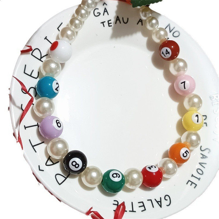 Fashion Hip Hop Jewelry Exaggerated Colorful Billiards Necklace Female Dopamine Unique Pearl Choker Necklace for Women Girls 250818 - view 6