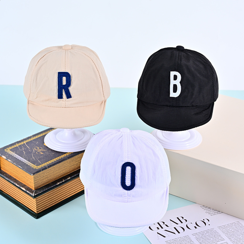 Children's soft-brim baseball cap with letter embroidery baby duckbill cap thin spring/summer style breathable and sun-protective hat for infants - view 3