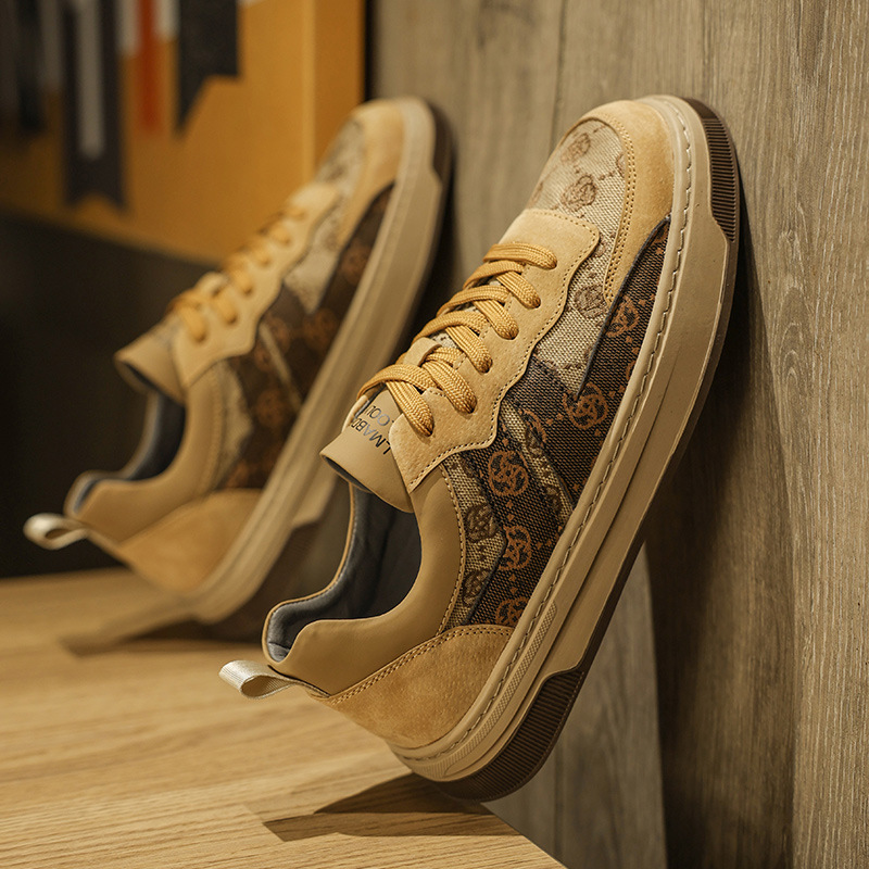 Fashion Versatile Mens Sneakers New Trendy Design Breathable Printed Athletic Shoes Low Top Platform Street Cool - view 5