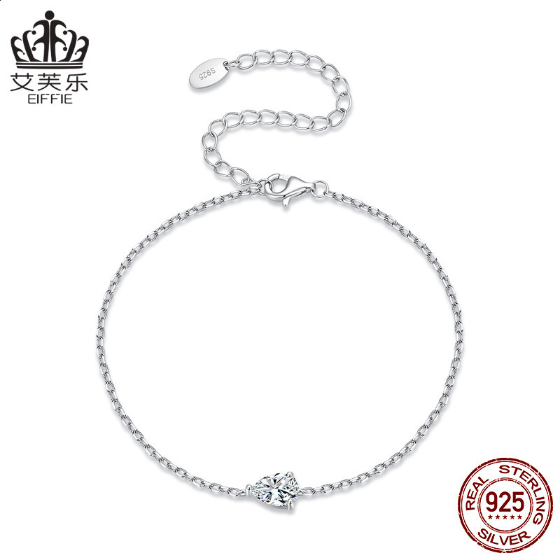 Bisal Gentle Style Light Luxury Teardrop Sparkling Bracelet S925 Sterling Silver Versatile Commute Jewelry for Women251212ww - view 3