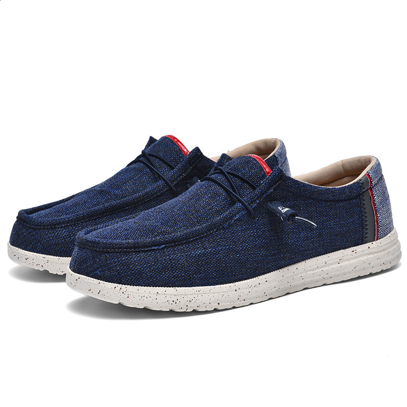 Spring Summer Blue Mens Casual Boat Shoes Lightweight Slipon Driving Shoes Men Lowcut Breathable Canvas Men Shoes Loafers 260514 - view 7