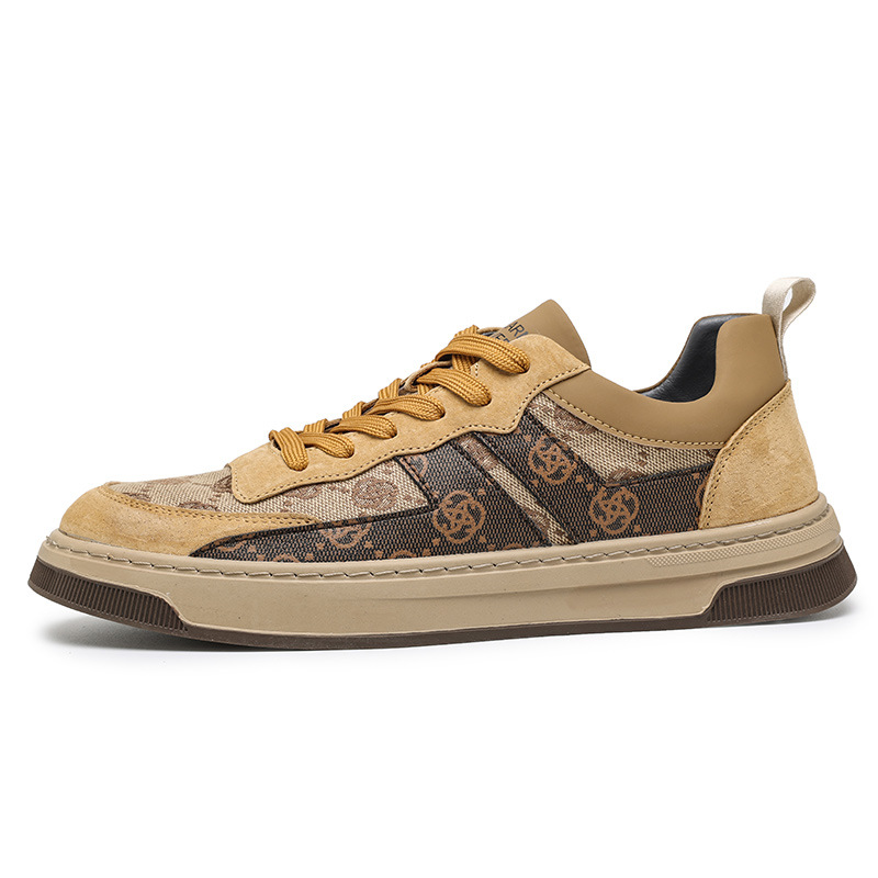 Fashion Versatile Mens Sneakers New Trendy Design Breathable Printed Athletic Shoes Low Top Platform Street Cool - view 6