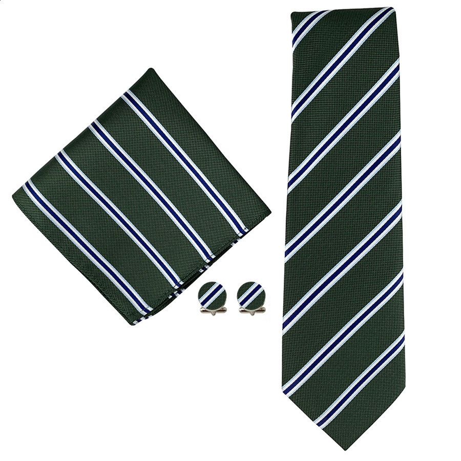 Barry.Wang Purple Silk Mens Tie Hanky Cufflinks Set Lilac Lavender Mauve Violet Jacquard Necktie For Male Wedding Business Party 241219 - view 6