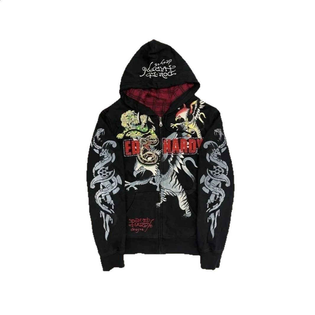 New dark skull and skeleton print oversized hoodie a trendy streetwear item for both men and women 250928 - view 6