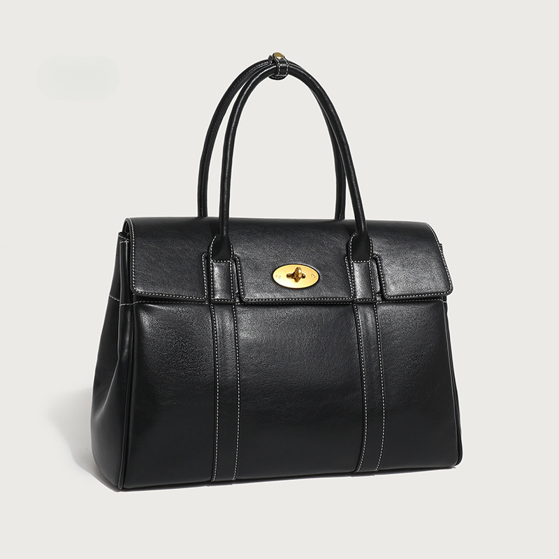 2026 Spring Genuine Leather Women Briefcase Female Versatile Shoulder Crossbody Bags Handbags Ladies Large Commute Totes Brown 0601 - view 7