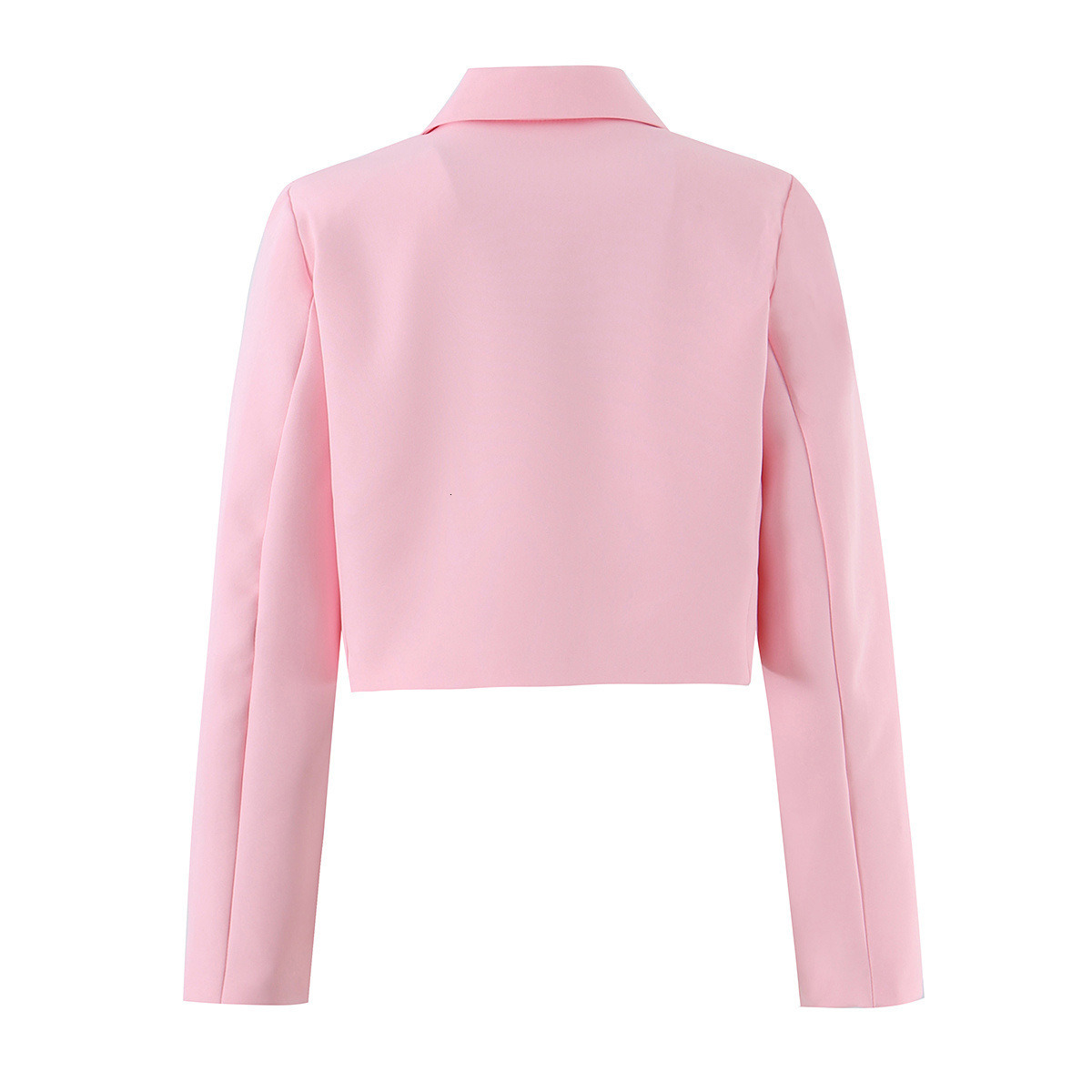 European and American style new women's short sleeved suit jacket with shoulder pads, double breasted pleated shorts ddmynov - view 3