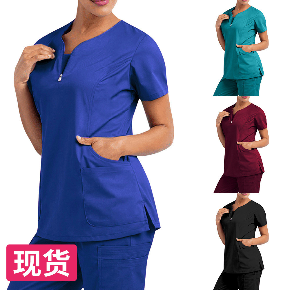 Dental surgeons suit split hand wash suit elastic quick-drying hospital nurse suit 240808