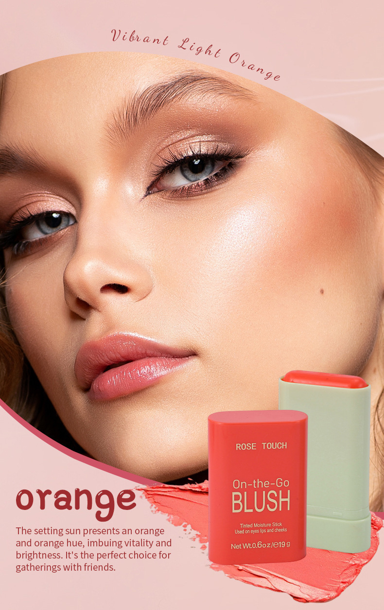 Multi-purpose solid blush cream pixi Blush Stick Natural Nude Makeup with solid blush cream Waterproof Long Lasting Rendering 251201 - view 9