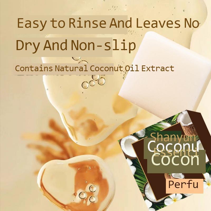 Coconut essential oil perfume soap moisturizing cleansing face wash hand wash bath soap moisturizing and long-lasting fragrance 240701
