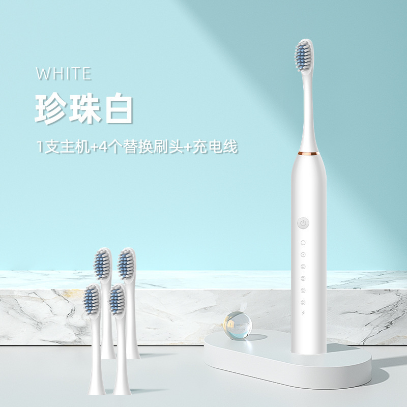 Electric toothbrush set equipped with 8 brush heads and travel case 6 modes builtin 2minute intelligent timer effective teeth a 240222 - view 5