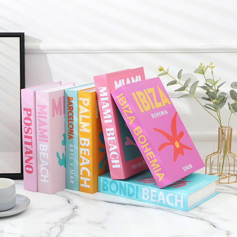 Travel Series Fake Book Decoration Coffee Table Decoration Living Room Fashion Prop Books Home Decoration Model Room IBIZA 260702