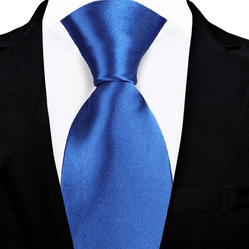Turquoise Solid Silk Mens Tie Hanky Cufflinks Set Smooth Plain Satin Necktie For Male Wedding Business Events Gift BarryWang260611 - view 7